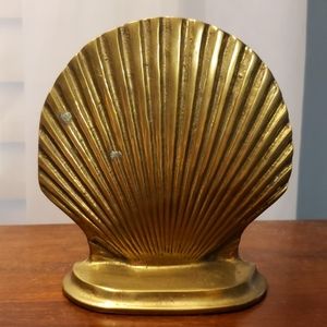 Vintage Brass Seashell Decor